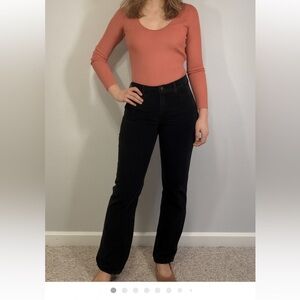 Tommy Hilfiger Women's Black Straight Leg Jeans Size 8 “Brushed Velvet” Vintage